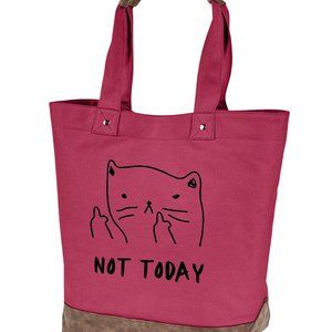 Not today quality canvas tote by Authentic pigment